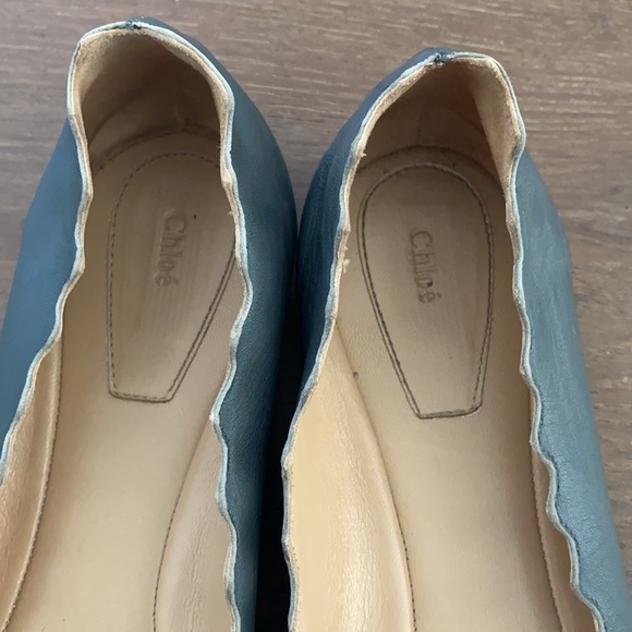 Chloe grey scalloped edge flats. - Picture 7 of 7